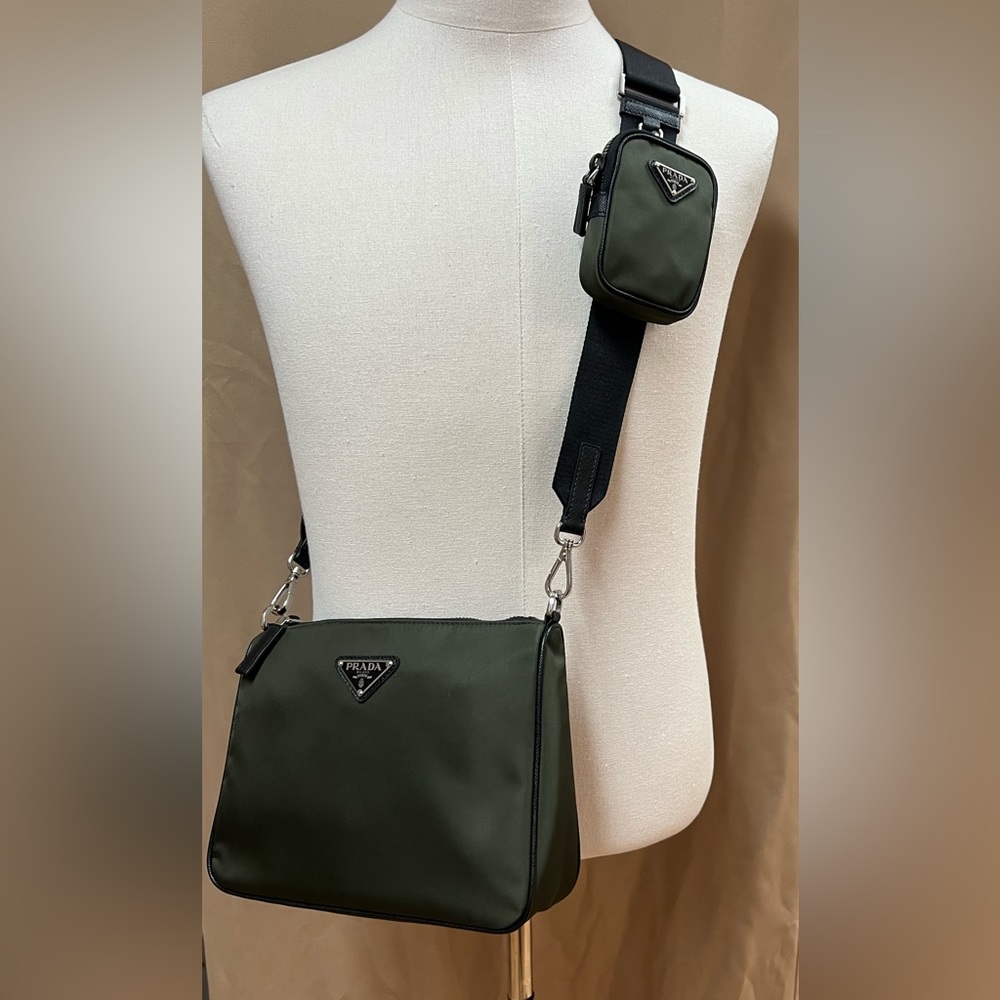 PRADA Re- Nylon and Saffiano leather shoulder bag - Picture 6 of 10